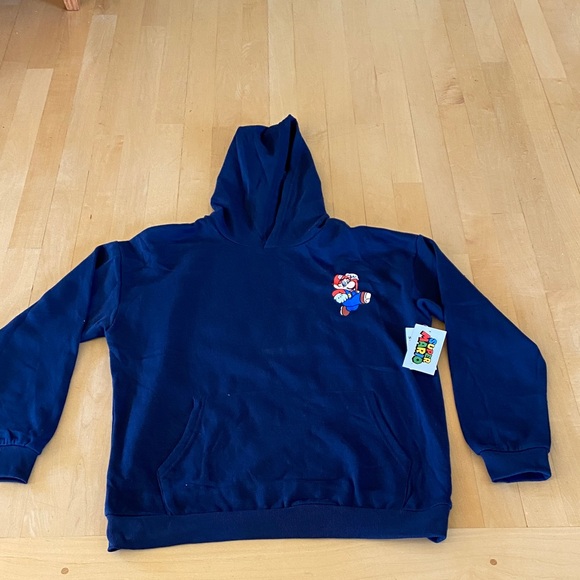 Nintendo Other - Nintendo Super Mario Navy Blue Hoodie NWT